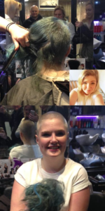 Chloe shaved off her hair for PSC Support!