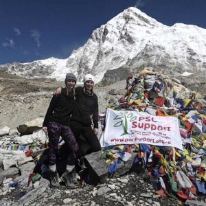 Laura and Sophie at Everest Base Camp